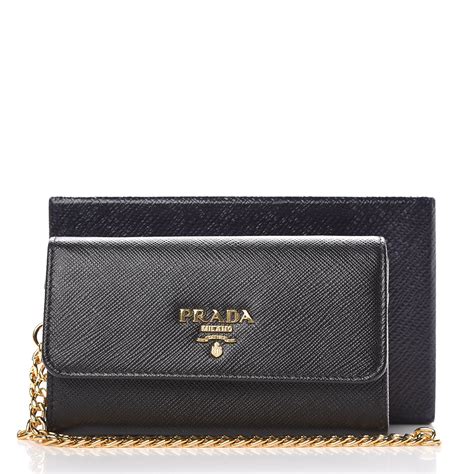 prada porta iphone saffiano metal oro con flap e handle|Prada Saffiano Metal Oro Chain Wallet .